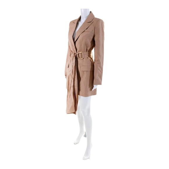SIGNIFICANT OTHER Elora Beige Tie Waist Blazer Mini Dress Size 2 NWT - Picture 12 of 15